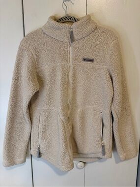 Columbia Cream Sherpa Full-Zip Jacket
